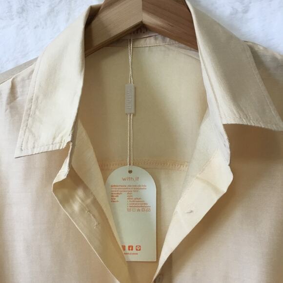 With.It Yellow Long-Sleeve Button Shirt - Picture 7 of 14